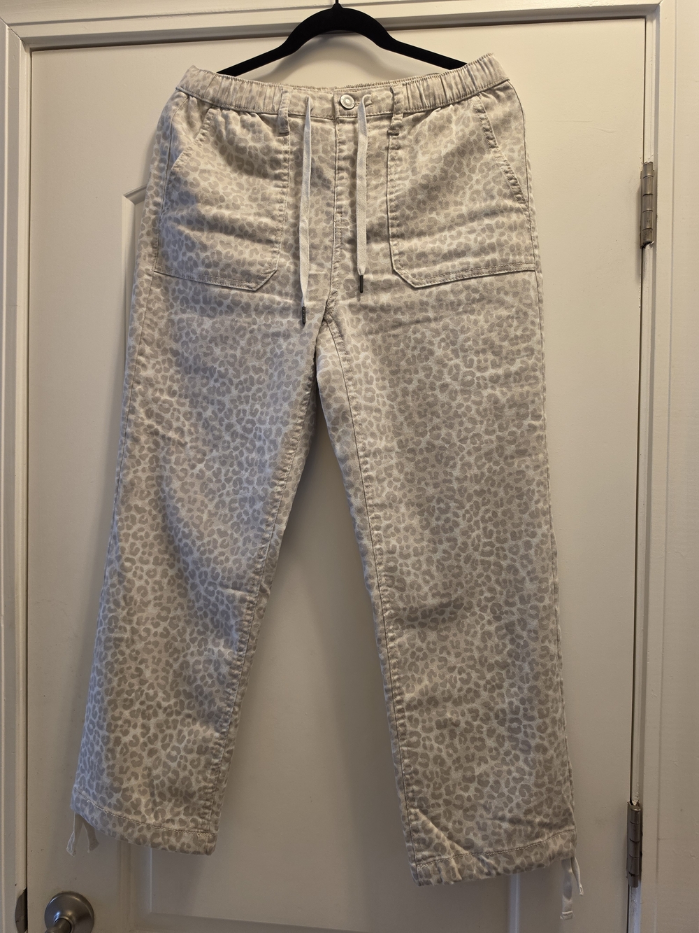 Jensen Beige Leopard-Print Waistband Pants